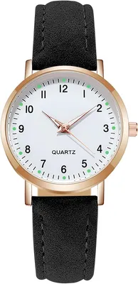 Produktbild von Watch Für Damen, Damen Analog Quarz Uhr mit Leder Armband, Uhren Damen Einfache Business Klassische Armbanduhr Lässig Quarzuhr Kleideruhr Nachtlicht