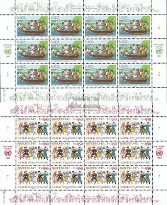 Produktbild von Briefmarken UNO - Genf 1987 Mi 158Klb-159Klb Kleinbogen (kompl.Ausg.) postfrisch Tag der UNO