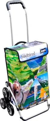 Produktbild von James Einkaufstrolley - SUEDTIROL - stabiler Einkaufswagen mit individuellem Design - mehrfarbig: bunt in Ausführung: Royal-Treppensteiger