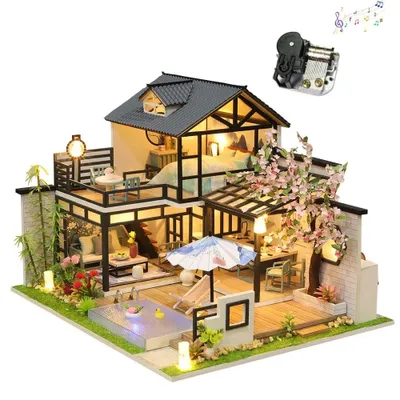 Obrázok produktu pre 3D drevená stavebnica na miniatúrny domček pre bábiky