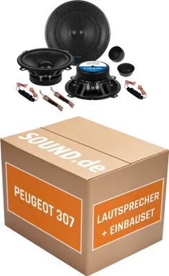 Produktbild von Lautsprecher Boxen Crunch GTS6.2C - 16,5cm 2-Wege System GTS 6.2C Auto Einbauzubehör - Einbauset passend für Peugeot 307 - justSOUND