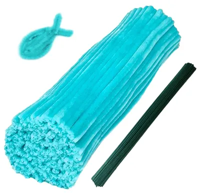 Produktbild von Pfeifenreiniger, Chenille-Pfeifenreiniger für Bastelarbeiten, flauschige Stäbchen, Weihnachtsbastelbedarf für DIY-Kunst und kreative Basteldekorationen
