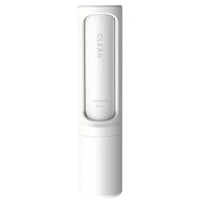 Image de Brosse pour enlever les poils d'animaux Petit rouleau à peluches réutilisable Épilateur autonettoyant - Blanc