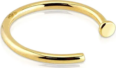Produktbild von Autiga® Nasen-Piercing 14 Karat 585 Echtgold Stecker Nasenring Stift Hufeisen Nagel gold 8 mm
