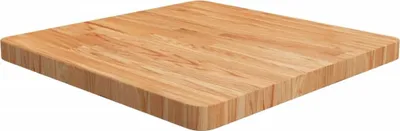 Image de Dessus de table carré Marron clair 60x60x4cm Bois chêne traité