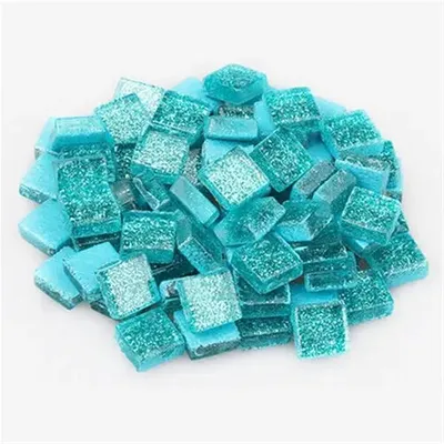 Imagen del producto de Mosaicos: 1 kg de teselas de vidrio brillantes, ideales para manualidades, arte y pasatiempos. Disponibles en varios colores. Teselas de mosaico para proyectos de manualidades