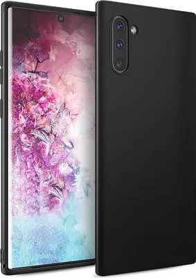 Produktbild von Silikonový kryt pro Samsung Galaxy Note 10 ochranný kryt matný černý zadní kryt pouzdro na mobilní telefon