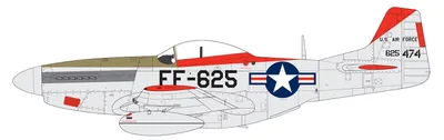 Produktbild von Airfix A05136, Starrflügelflugzeug-Modell, Montagesatz, 1:48, F51D Mustang, Unisex, Kunststoff