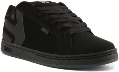 Produktbild von Etnies Fader Herren Schnürung Wildleder Synthetik Turnschuhe Schwarz – 9,5 UK - 44 EU - 10,5 US / Schwarz