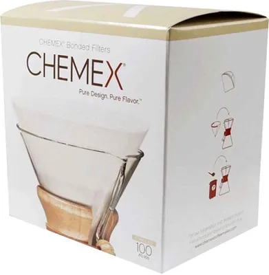 Produktbild von Chemex Papier-Filter FS-100, quadratische Filter für die 6, 8 und 10 Tassen-Karaffe, 100 Stück