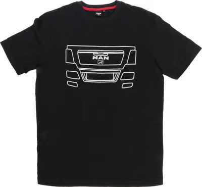 Produktbild von MAN T-Shirt, 1/2-Arm, 100 % Baumwolle, Farbe Schwarz, Größe L