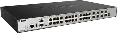 Zdjęcie produktu dla D-Link DGS-3630-28TC, Zarządzany, L3, Gigabit Ethernet (10/100/1000), Pełny dupleks, Możliwości montowania w stelażu, 1U