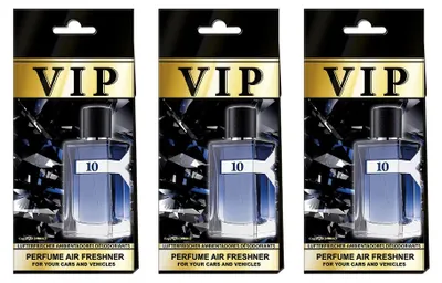 Produktbild von 3x Auto Duft VIP 10, Lufterfrischer Auto,Duftbaum auto,Auto zubehör,Duftspender