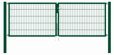 Zdjęcie produktu dla Alberts 649043 Podwójna bramka Flexo z akcesoriami, zielona, szerokość 300 cm, wysokość 100 cm