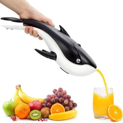 Obrázek produktu pro Ruční odšťavňovač na citrusové plody z nerezové oceli – ergonomická rukojeť – vhodný na citrusové plody, jako jsou limetky, pomeranče, jablka a granátová jablka – robustní a odolný.