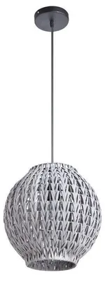 Hängeleuchte aus rotan, grau, ø 31 x H 31 cm, 60 W