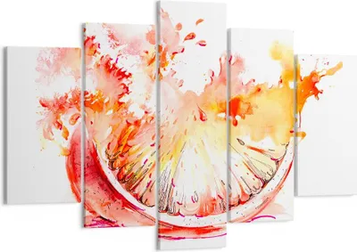 Produktbild von Bild auf Leinwand - Leinwandbild - Orange Obst Sommer - 150x100cm - Wand Bild - Wanddeko - Leinwanddruck - Bilder - Kunstdruck - Wanddekoration - Leinwand bilder - Wandkunst - EA150x100-3049