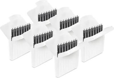 Produktbild von JB White 48 Cerumenfilter Mini-R WaxGuard kompatibel mit Signia Silk Im-Ohr-Hörgeräten, Signia-Ex-Hörer Mini-Receiver und MiniReceiver 2.0 - Ersatz-Hörgerätefilter miniReceiver WaxGuards, schwarz