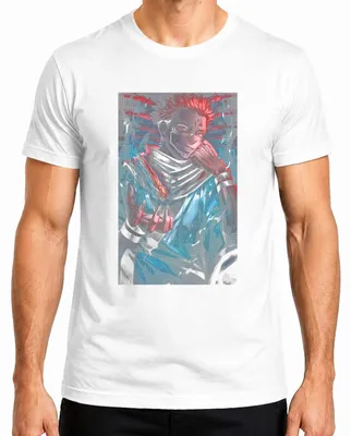 Productafbeelding van Jujutsu Kaisen, Sukuna, Demonenkoning, Vuurklauw, Anime, Heren T-shirt, Wit, 3XL