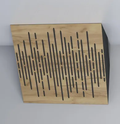 Produktbild von 2er-Pack – Akustik-Eck-Bassfalle|50x50cm |Niederfrequenz-Absorption für Studios und Theater|Diffusion | [WAVE-H-100mm | Eiche]