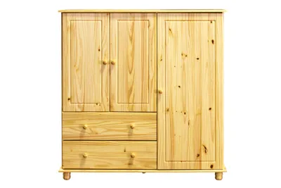 Produktbild von SIT Möbel Kommode | 3 Türen, 2 Schubladen | Kiefer massiv | Natur, lackiert | B 132 x T 43 x H 136 cm | 19001-39 | Serie KOMMODE