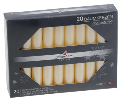 Produktbild von Baumkerzen Edelglanz Champagner 95 x Ø 13 mm, 20 Stück