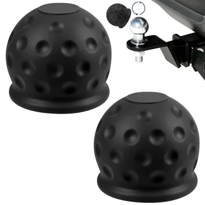 Obrázek produktu pro Kryt pro tažné zařízení, 2 kusy, průměr 50 mm, černá barva, univerzální, kryt pro kouli