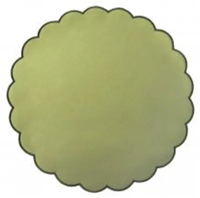 Immagine prodotto di H&H Set 4 Tovagliette Tonde In Cotone Verde Cm 38