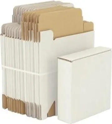 Obrázek produktu pro Kartonové krabice pro balení - Balení 130 x 40 x 140 mm F215 Bílá - 100 kusů
