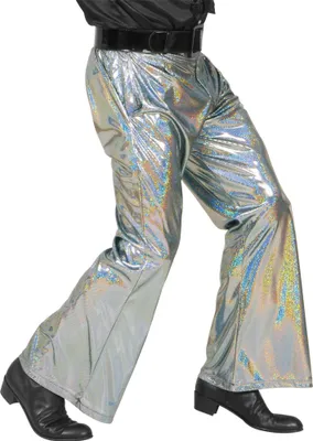 Produktbild von Disco Glitzer Herrenhose silber Größe: XL