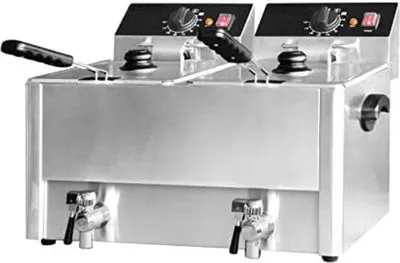 Immagine prodotto di Friggitrice a doppia piastra - Piastra di frittura a doppia piastra - Friggitrice a doppia piastra - 31,3 x 59,8 x 38,6 cm - 16,25 kg - 3,25 Watt