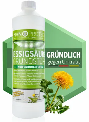 Produktbild von Nanoprotect Unkrautvernichter Grundstoff Essig/Acetum - 1 Liter