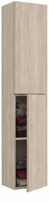 Produktbild von VCM Holz Badezimmerschrank | Badmöbel | Wandregal | Badezimmer | Badschrank | Hochschrank | Maße ca. H. 150 x B. 33 x T. 22 cm - Lendas