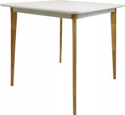 Zdjęcie produktu dla Stół skandynawski kuchnia salon jadalnia EMMA 80x80x75 biały rama