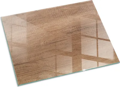 Produktbild von Natürliches Holzmuster – Glasbodenplatte für – Kaminofen – Kaminplatte Glas – Schutzglas – Funkenschutzplatte –Glasbodenplatte Feuerfeste – Hitzeschutzplatte – Bodenschutz aus Glas – 80x60 cm