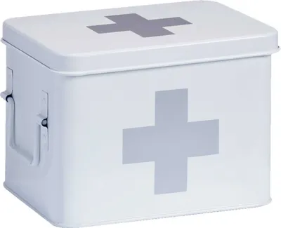 Produktbild von Zeller Medizin-Box, Metall, weiß 21,5x16x16