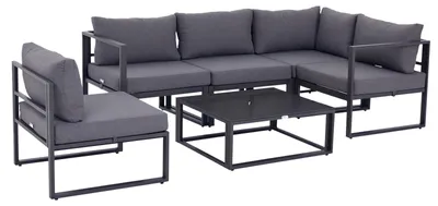 Produktbild von Outsunny 6er Gartenlounge Gartenset Gartengarnitur Gartenmöbel mit Kissen
