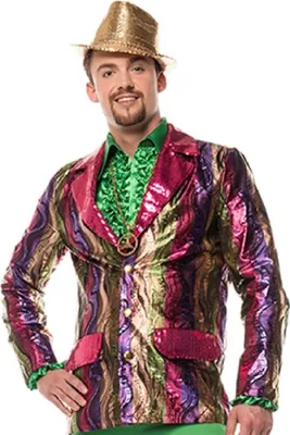 Produktbild von L3302050-56 pink-bint Herren Jackett Discojacke Hippiejacke Gr.56