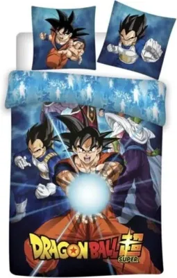 Produktbild von Anime Dragon Ball Goku Bettwäsche Set 135-140x200 60x70 100% Baumwolle