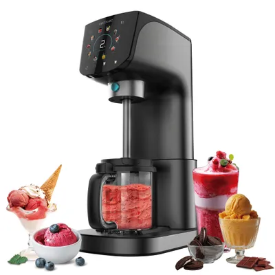 Produktbild von Cecotec Gelatec 2100 Multifunktions-Eismaschine, 500 W, 11 Programme für Eis und Granitgetränke