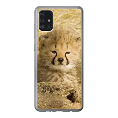 Produktbild von MuchoWow® Handyhülle Schutzhülle Hülle für Samsung Galaxy A52 5G Gepard - Jung - Gras Silikon Softcase Handy Hülle - Umschlag