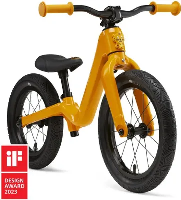 Image de AFFENZAHN Vélo sans pédales pour enfants Tiger Jaune 12 pouces