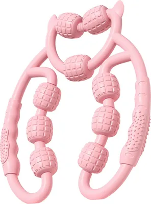 Produktbild von Beinmassagerolle, Anti-Cellulite-Lymphdrainage, Tiefengewebetherapie, Oberschenkel, Arm, Rücken, Schulter, Muskelentspannung, Massagegerät mit 9 Rollen