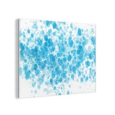 Obrázok produktu pre MuchoWow® Sklenené obrazy - Obrazy na stenu - Foto na skle Modrý olej vo vode 80x60cm Nástenná dekorácia zo skla - akrylový sklenený obraz - akrylové obrazy