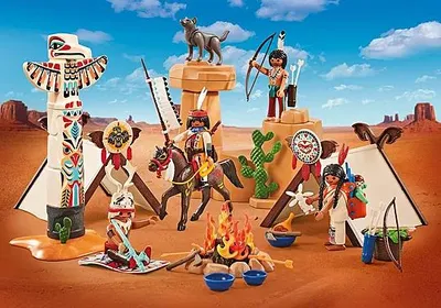 Produktbild von PLAYMOBIL® 9899 History Indianercamp m. Totempfahl NEU