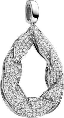 Produktbild von Anhänger Einhänger Tropfen 585 Gold Weißgold 175 Diamanten Brillanten 0,65ct.