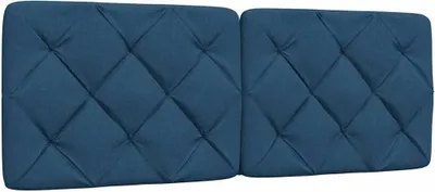Image de Coussin de tête de lit bleu 140 cm tissu