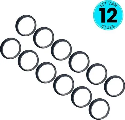 Produktbild von 12 Stück Mini-Bäckformen - Ø 8 cm - Taartring - Zartbitter-Formen - Schwarz
