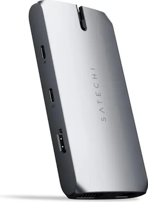 Productafbeelding van Satechi ST-UCMBAM - USB 2.0 Type-C - Zwart - Zilver - MicroSD (TransFlash) - 60 Hz - HDMI - USB 2.0 - USB Type-C - VGA - 60,3 mm