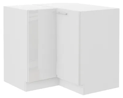 Produktbild von Eckunterschrank 90x90 Lara Weiß Hochglanz Küchenzeile Küchenblock Küche